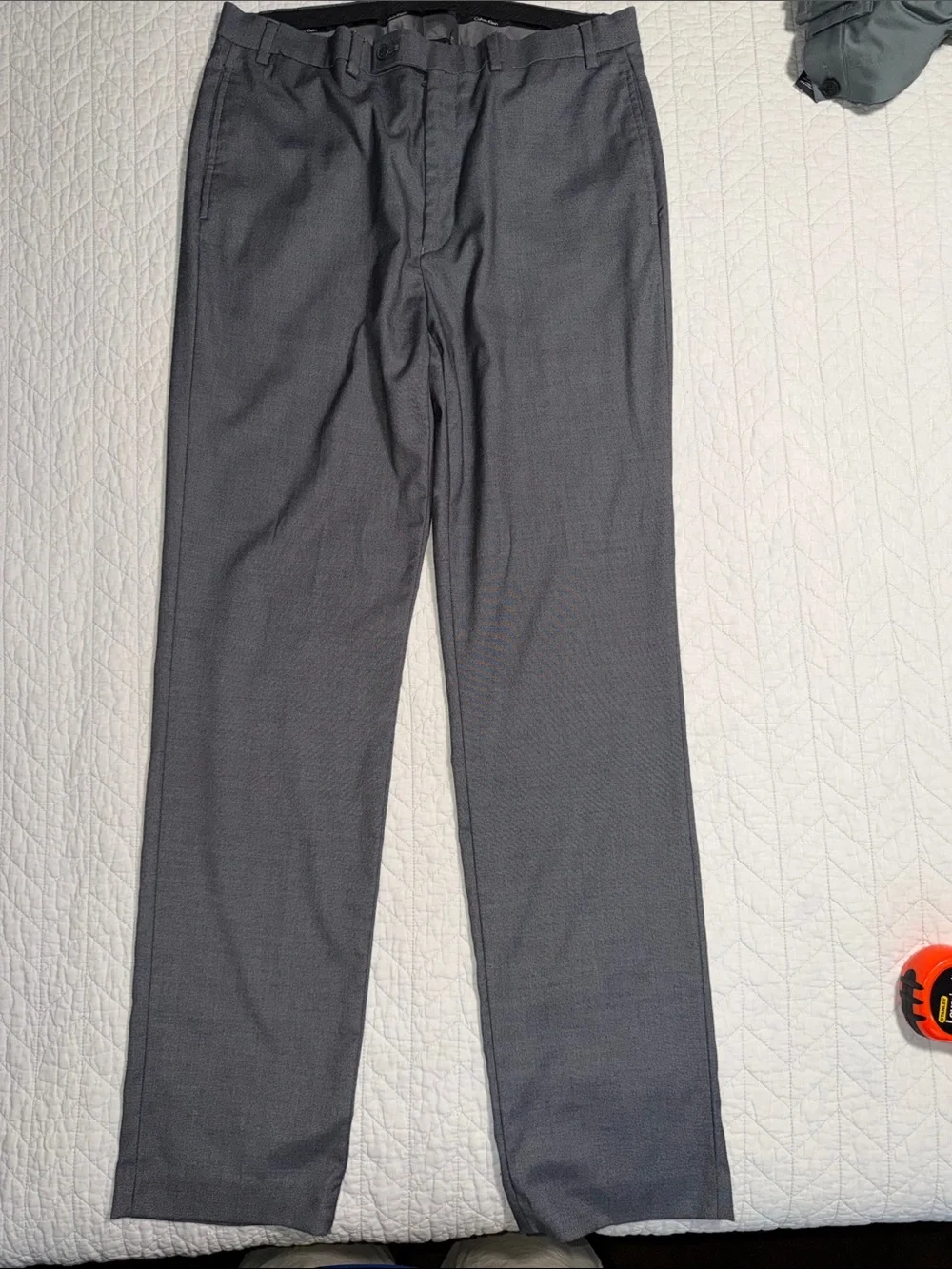 Calvin Klein Dark Gray Men's Dress Pants - Straight Leg